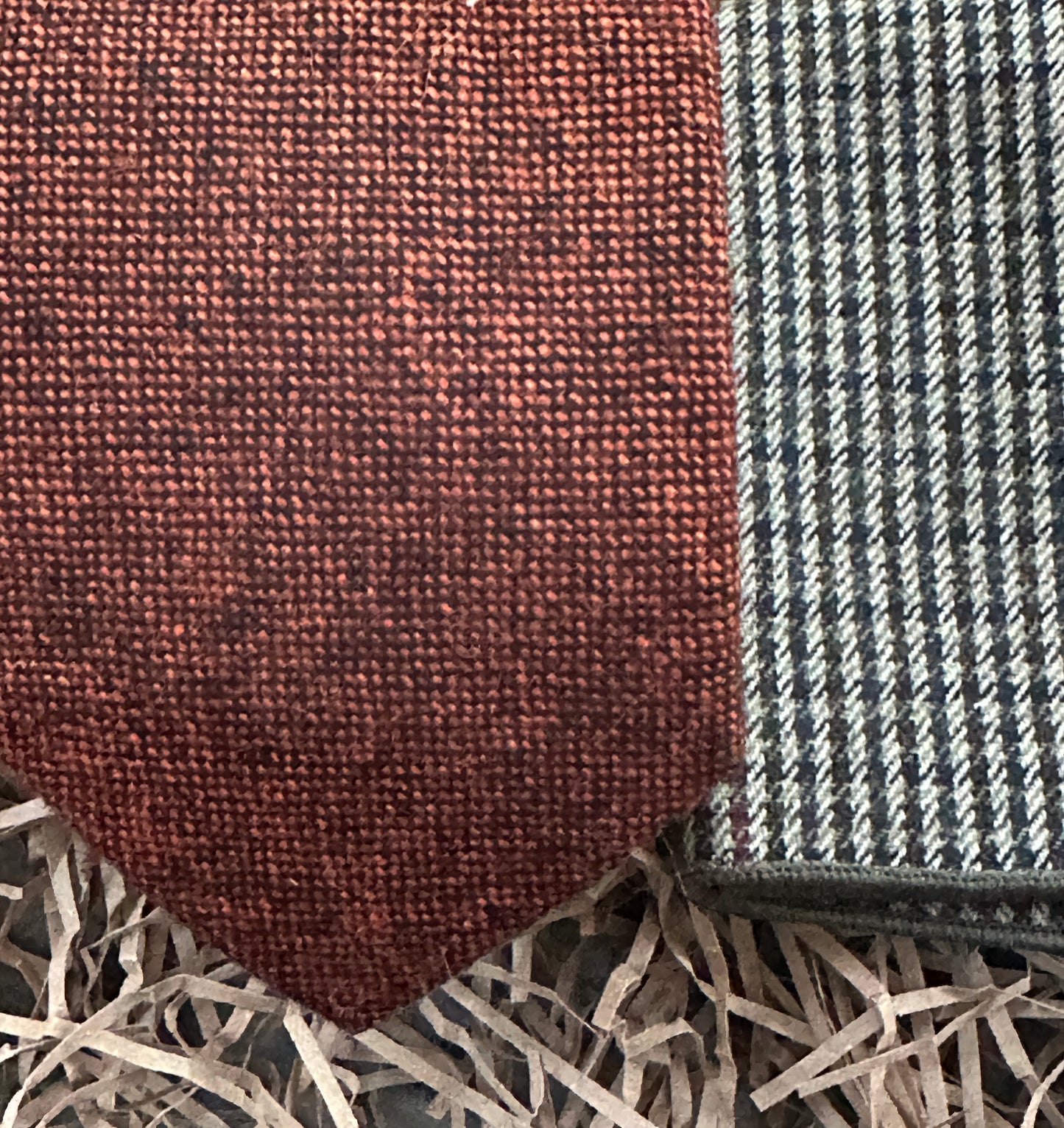 Wide and Skinny Width Tie - The Maple Burnt Orange Tie and Ox-Eye Pocket Square in Wool, Men's Gifts, Wedding Attire